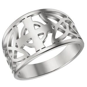 Jude Jewelers Stainless Steel Celtic Cross Ring NEW Size 7